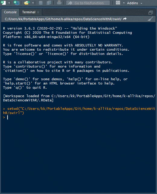 Installing swirl