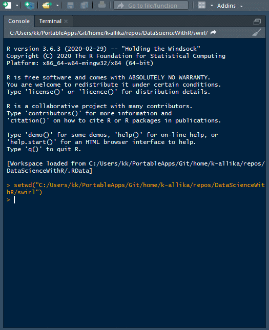Installing course